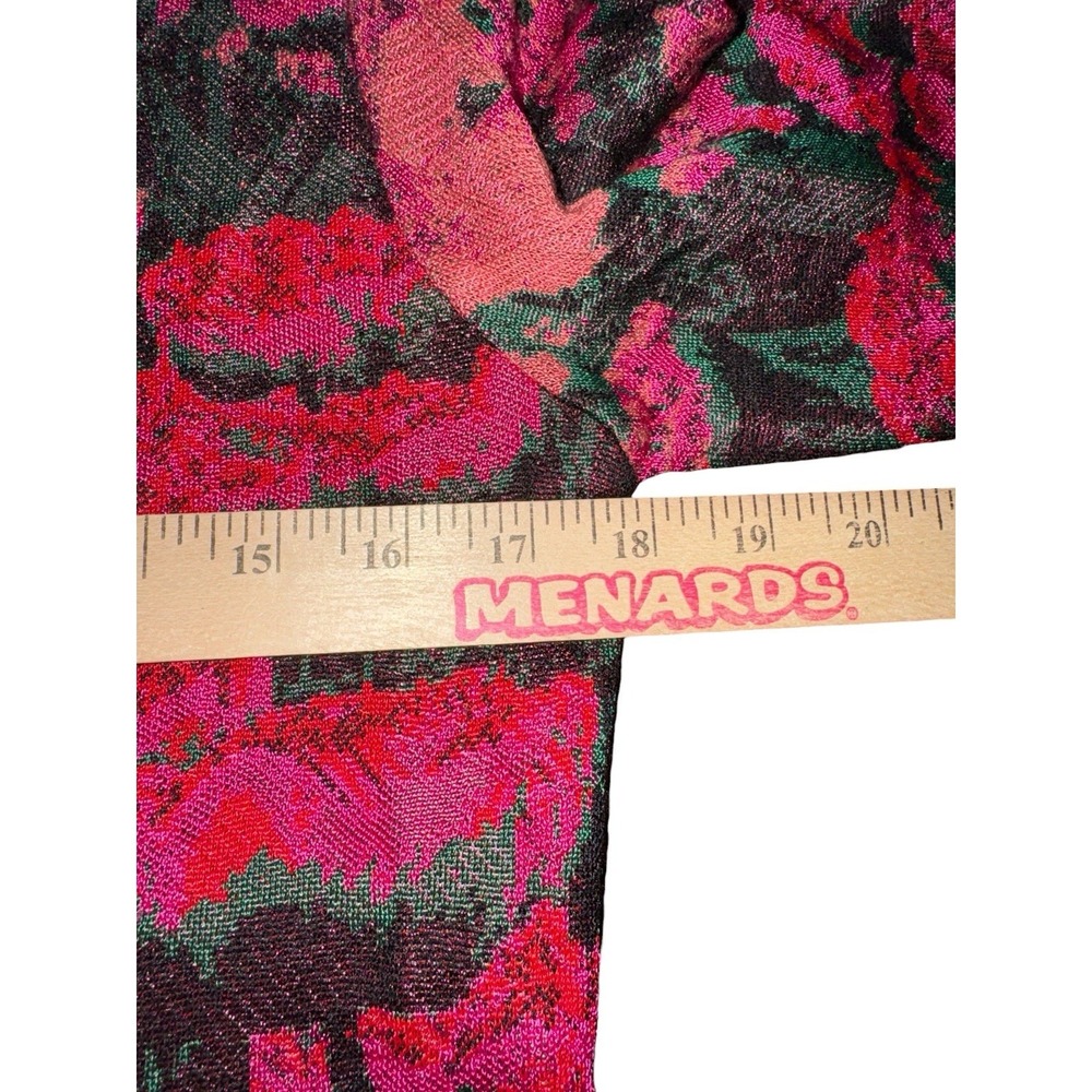 Aldomartins Floral Knit Sweater Women's US 4 Pink Tulip Print Tie Back Boho - Picture 8 of 8